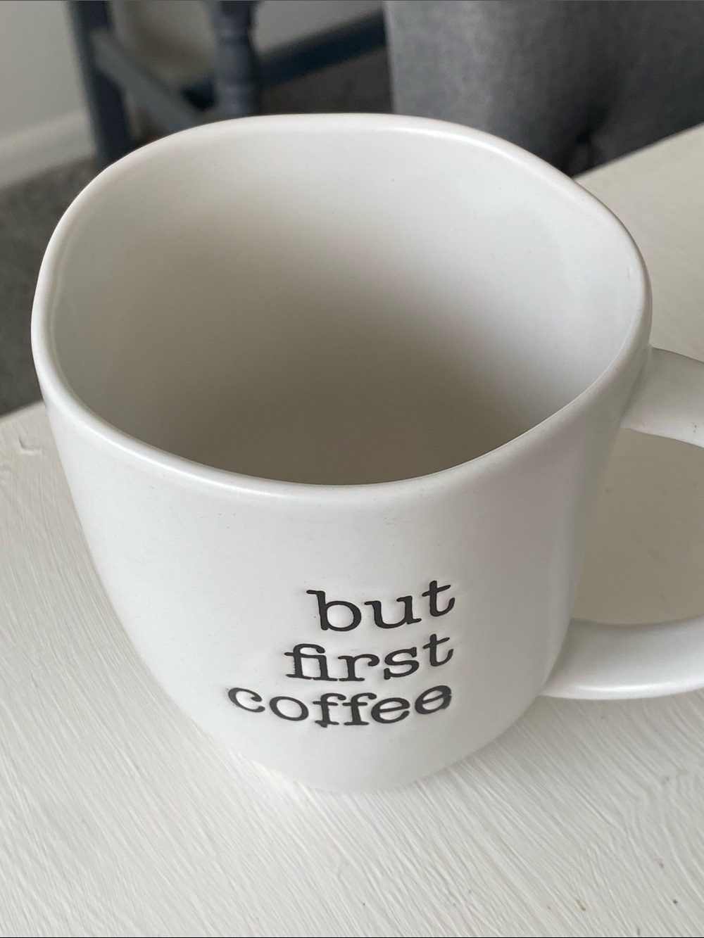 But First Coffee White Ceramic Mug - Picture 4 of 5
